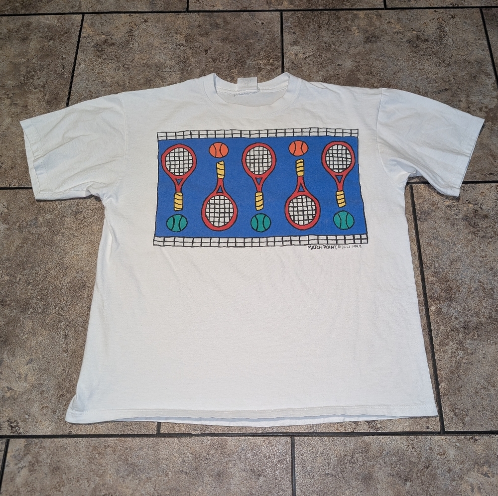 Juli Art Tee Vintage 1993 Match Point Ladies Oversized Medium